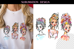 Watercolor Girl|Funny T Shirt Sublimation Product Image 1