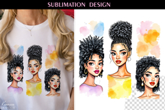 Watercolor Girl | Besties T Shirt Sublimation Product Image 1