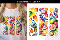 Tropical Fruit T Shirt Sublimation | Fashion Summer T shirt Product Image 1