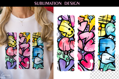 Watercolor Stripe| Graffiti T Shirt Sublimation Product Image 1