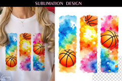 Watercolor Stripe| Basketball T Shirt Sublimation Product Image 1