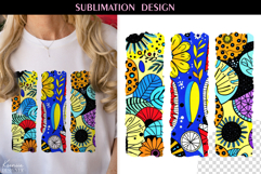 Watercolor Stripe| African Ornament T Shirt Sublimation Product Image 1