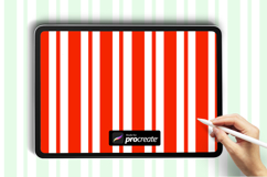 Striped Candy Cane Pattern Procreate  Brush 