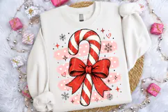 Striped Candy Cane PNG,Christmas Shirt PNG Product Image 2