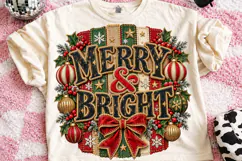 Striped Christmas Merry and Bright PNG Product Image 2