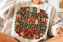 Striped Christmas Merry and Bright PNG Product Image 3