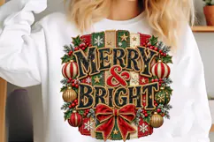 Striped Christmas Merry and Bright PNG Product Image 5