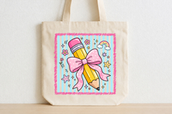 Striped Coquette Pencil PNG, Teach Love Inspire PNG Product Image 3