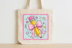 Striped Coquette Pencil PNG, Teach Love Inspire PNG Product Image 3