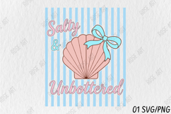 Striped Coquette Salty &amp; Unbothered PNG Product Image 2