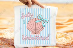 Striped Coquette Salty &amp; Unbothered PNG Product Image 1