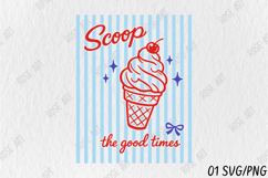 Striped Coquette Scoop The Good Times PNG Product Image 2