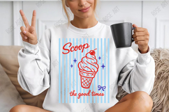 Striped Coquette Scoop The Good Times PNG Product Image 3