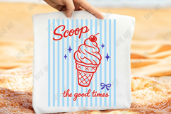 Striped Coquette Scoop The Good Times PNG Product Image 1