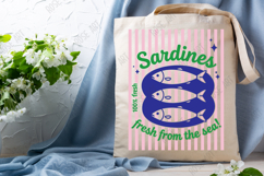Striped Coquette Vintage Sardines Tin PNG Product Image 3