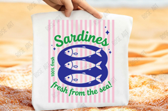 Striped Coquette Vintage Sardines Tin PNG Product Image 5