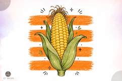 Striped Corn PNG,Halloween Harvest Corn Graphic Product Image 1