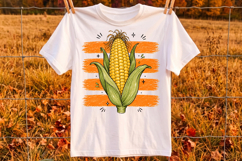 Striped Corn PNG,Halloween Harvest Corn Graphic Product Image 2