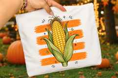 Striped Corn PNG,Halloween Harvest Corn Graphic Product Image 3