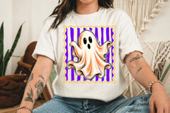 Striped Ghost Halloween Png,Spooky Season Sublimation Product Image 3