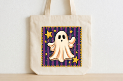 Striped Ghost Png, Halloween Girly Shirt Design Product Image 4