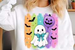 Striped Ghost Pumpkin PNG Product Image 3