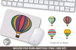 Mouse Pad Striped Hot Air Balloon Product Image 1