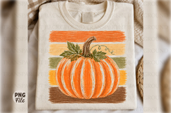 Striped Pumpkin Patch Png, Preppy Fall Pumpkin Sublimation D Product Image 1