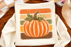 Striped Pumpkin Patch Png, Preppy Fall Pumpkin Sublimation D Product Image 2