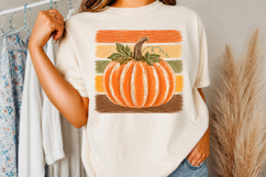 Striped Pumpkin Patch Png, Preppy Fall Pumpkin Sublimation D Product Image 3