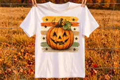 Striped Pumpkin PNG,Vintage Pumpkin Season PNG Product Image 2