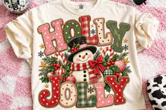 Striped Retro Christmas Holly Jolly PNG Product Image 2