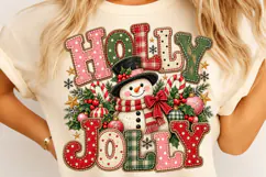 Striped Retro Christmas Holly Jolly PNG Product Image 4