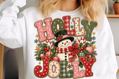 Striped Retro Christmas Holly Jolly PNG Product Image 5