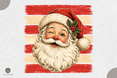 Striped Santa PNG,Christmas shirt sublimation design Product Image 1