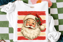 Striped Santa PNG,Christmas shirt sublimation design Product Image 3
