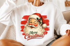 Striped Santa PNG Retro Santa Claus Png Product Image 2