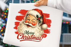 Striped Santa PNG Retro Santa Claus Png Product Image 3