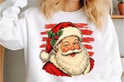 Striped Santa PNG Retro Santa Claus Png Product Image 3