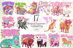 Striped Summer Animal Png Clipart Product Image 1