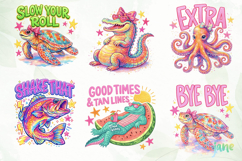 Striped Summer Animal Png Clipart Product Image 8