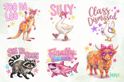 Striped Summer Animal Png Clipart Product Image 7
