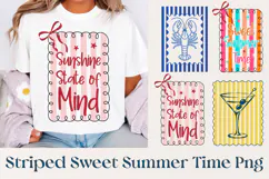 Striped Sweet Summer Time Png, Preppy Summer Shirt Design Product Image 1