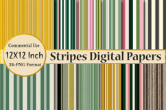 Stripes Digital Papers Seamless Pattern Product Image 1