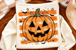 Stripes Halloween Pumpkin PNG,Trendy Halloween Design Product Image 2