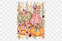 Fall Pumpkins Preppy Stripe Png Sublimation Design Product Image 1