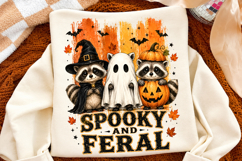 Stripes Spooky And Feral Raccoon Png, Halloween Raccoon Png Product Image 2