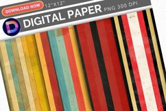 Strips &amp; Stripes Digital Paper Product Image 1