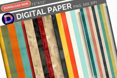 Strips &amp; Stripes Digital Paper Product Image 1