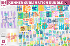 Summer Sublimation Bundle | Beach Quotes Retro Stripes png Product Image 1